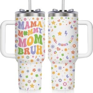 40oz Mom floral tumbler
